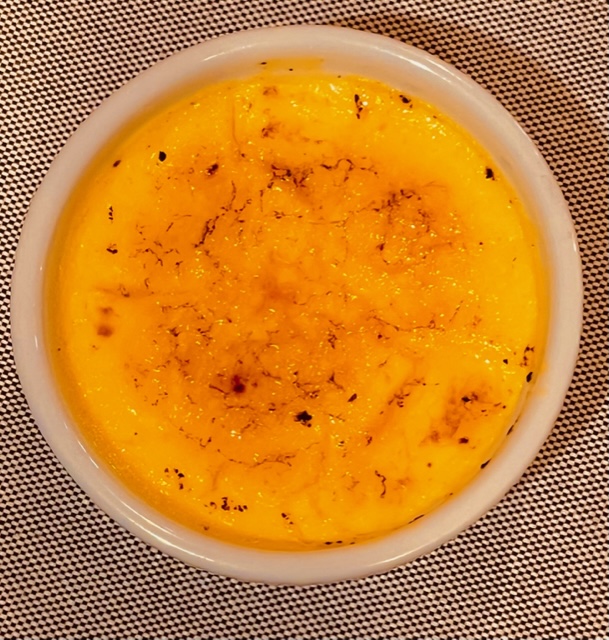 An easy and light almond creme brulee made with low fat milk