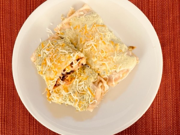 Bean and Corn Enchiladas with Cilantro&nbsp;Sauce